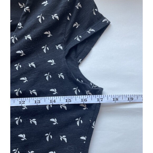 Toad&Co Women’s Rosemarie Dress size M Black Print V-Neck Cap Sleeve Jersey - Picture 6 of 7